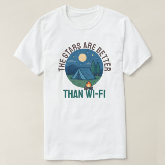 Camiseta As estrelas são melhores que o Wi-Fi