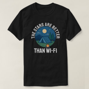 Camiseta As estrelas são melhores que o Wi-Fi