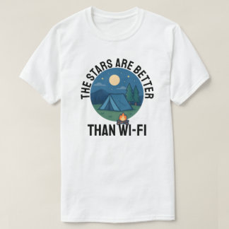 Camiseta As estrelas são melhores que o Wi-Fi
