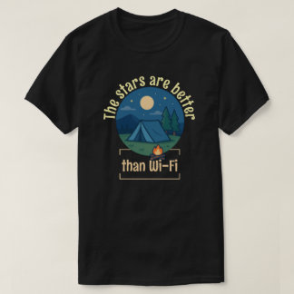 Camiseta As estrelas são melhores que o Wi-Fi