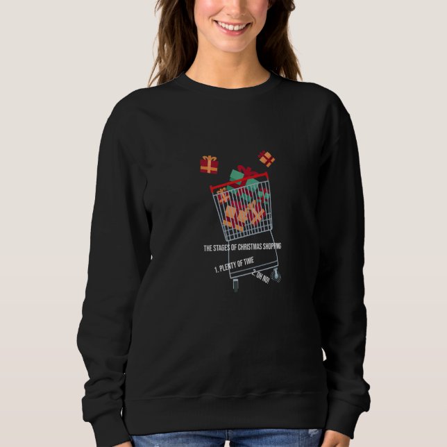 Camiseta As Etapas da Compra de Natal  Feriado Compras de N (Frente)