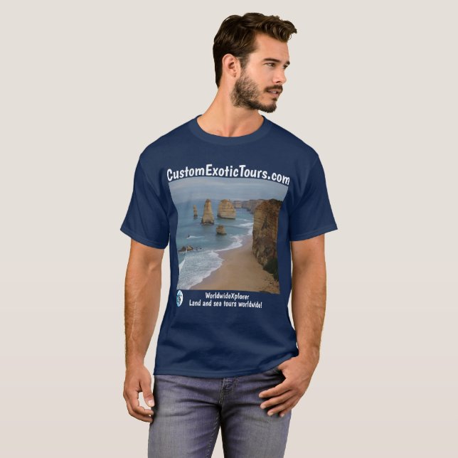 Camiseta As excursões exóticas feitas sob encomenda aterram (Frente Completa)