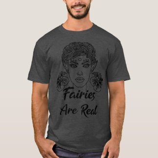 Camiseta As Fadas São Verdadeiras, Bonito E Místicas, Face 