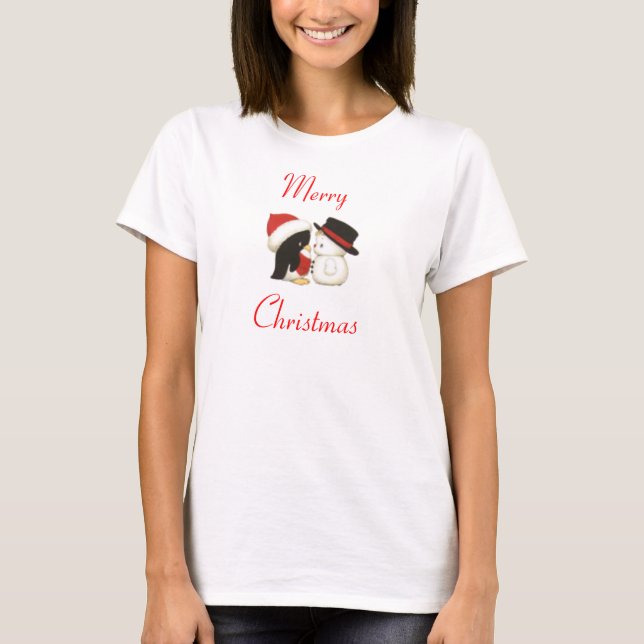 Camiseta As formas das mulheres - Feliz Natal (Frente)