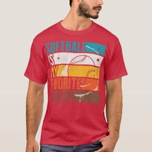 Camiseta As Garotas Vintage Com Dificuldade Softball É Meu