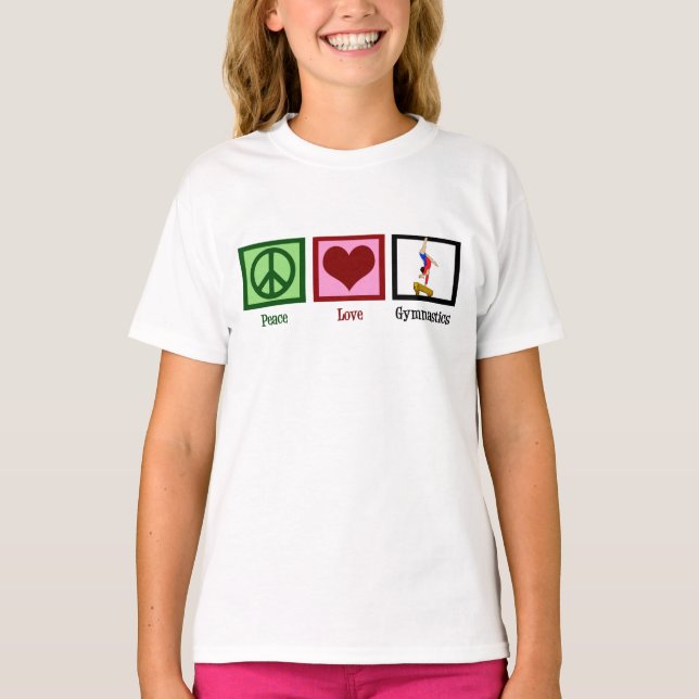 Camiseta As ginásticas do Amor pela Paz Crianças Bonitas (Frente)