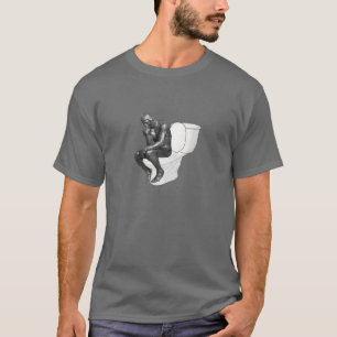 Camiseta As grandes mentes pensam no toalete