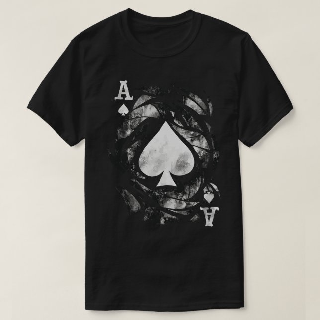 Camiseta Ás Grunge de Espadas TShirt (Frente do Design)