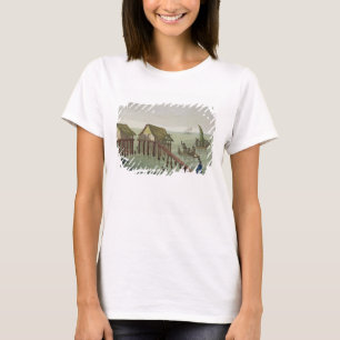 Camiseta As habitações do tribo de Papu, Rawak, chapeiam