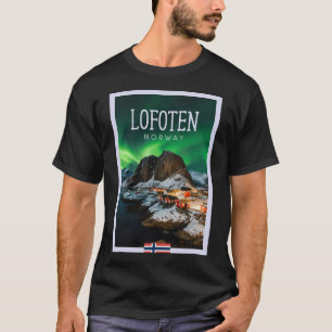 Camiseta As Ilhas Lofoten Noruega - Aurora Noturna