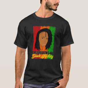 Camiseta As Irmãs são Bloqueios de Histórico Preto Mês