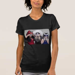 Camiseta As irmãs vêem o nenhum, ouvem o nenhum, não fal