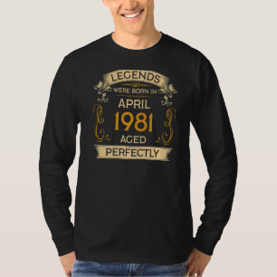 Camiseta As Legendas De Aniversário Foram Nasceres Em Abril