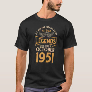 Camiseta As Legendas De Aniversário Foram Nasceres Em Outub
