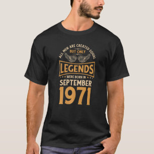 Camiseta As Legendas De Aniversário Foram Nasceres Em Setem