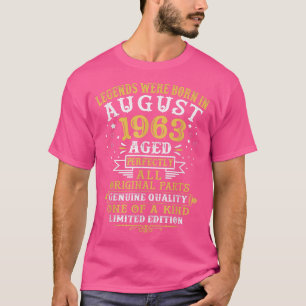 Camiseta As Legendas Eram Nasceres Em Agosto De 1963 59 Ano