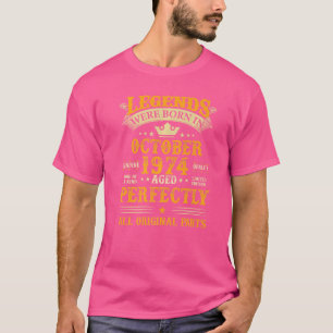 Camiseta As Legendas Eram Nasceres Em Outubro De 1974 48 An