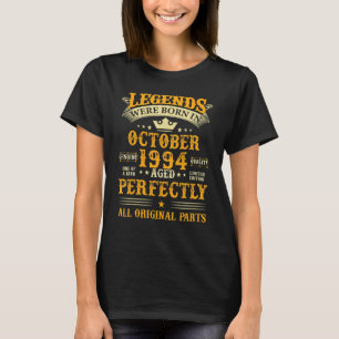 Camiseta As Legendas Eram Nasceres Em Outubro De 1994 28 An