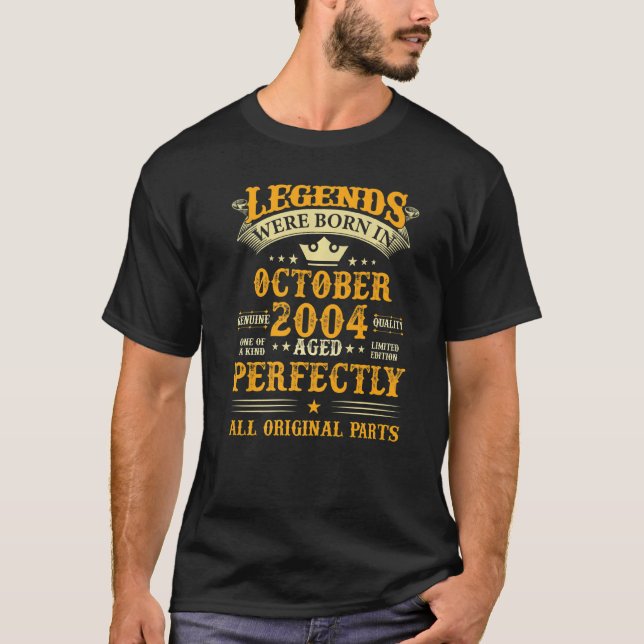 Camiseta As Legendas Eram Nasceres Em Outubro De 2004 18 An (Frente)