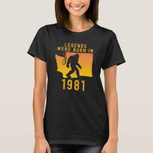 Camiseta As Legendas Foram Nasceres Em 1981.
