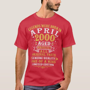 Camiseta As Legendas Foram Nasceres Em Abril De 2000 22 Ano