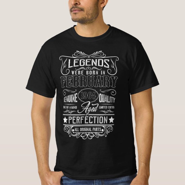 Camiseta As Legendas Foram Nasceres Em Fevereiro De 1964 To (Frente)