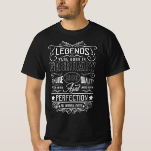 Camiseta As Legendas Foram Nasceres Em Fevereiro De 1980 To