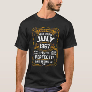 Camiseta As Legendas Foram Nasceres Em Julho De 1967 54º Pr