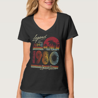 Camiseta As Legendas Foram Nasceres Em Junho De 1980 42º An