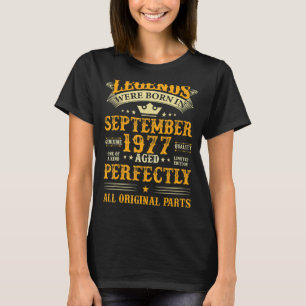 Camiseta As Legendas Foram Nasceres Em Setembro De 1977 45 