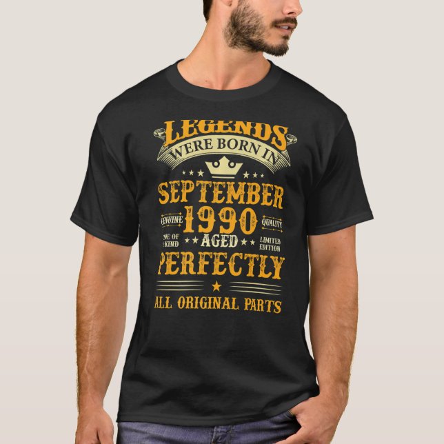 Camiseta As Legendas Foram Nasceres Em Setembro De 1990 32  (Frente)