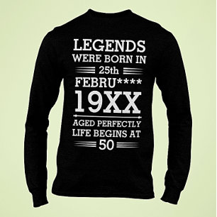 Camiseta As Legendas Personalizadas Eram Nasceres no Mês do