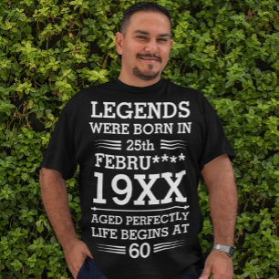 Camiseta As Legendas Personalizadas Eram Nasceres no Mês do