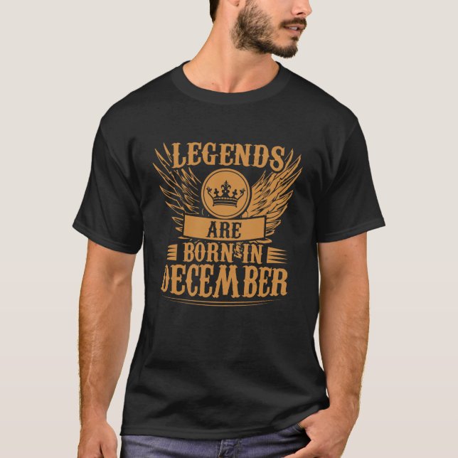 Camiseta As legendas são em dezembro melhor presente de (Frente)
