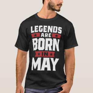 Camiseta As Legendas São Nasceres Em Maio