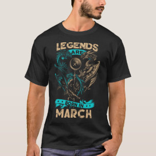 Camiseta As Legendas São Nasceres Em Março