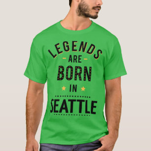 Camiseta As Legendas São Nasceres Em Seattle
