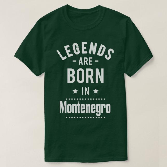 Camiseta As Legendas São Nasceres No Montenegro 1 (Frente do Design)