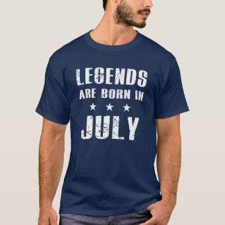 Camiseta As legendas são nascidas em julho