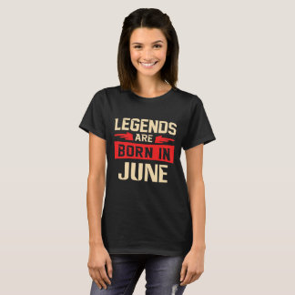 Camiseta As legendas são nascidas em junho