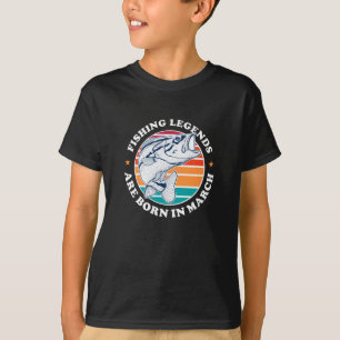 Camiseta As lendas de pesca estão a nascer em março