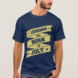 Camiseta as lendas estão nasceres em julho