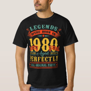 Camiseta As Lendas Foram Nasceres Em 1980, Presente De 1980
