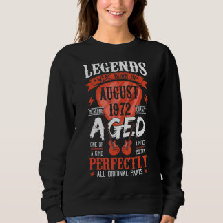 Camiseta As Lendas Foram Nasceres Em Agosto De 1972 Guitarr