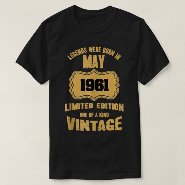 Camiseta As lendas foram nasceres em maio de 1961 60º anive (Frente do Design)