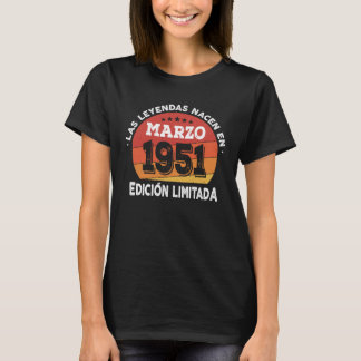 Camiseta As Lendas nascem em Março 1951