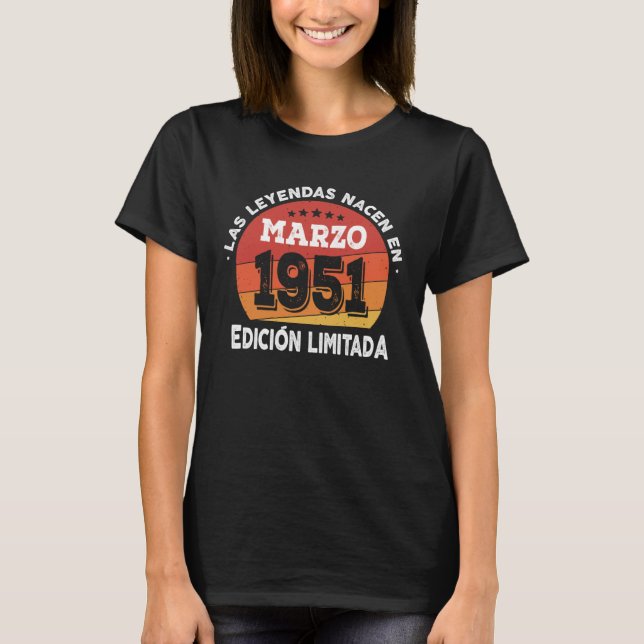 Camiseta As Lendas nascem em Março 1951 (Frente)