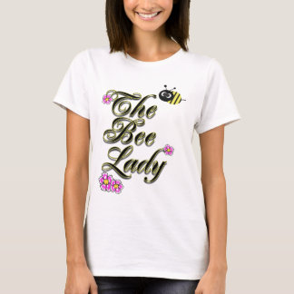 Camiseta as letras grandes da senhora da abelha