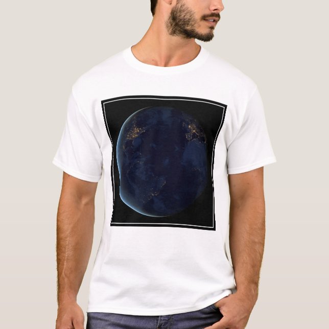 Camiseta As Luzes da Terra à Noite (Frente)