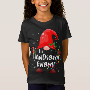 Camiseta As Luzes De Natal Gnomo Bonitas Correspondem À Fam